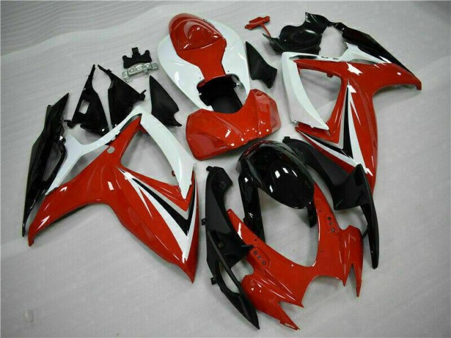 Abs Carenagem Suzuki GSXR 600 / 750 K6 06-07 - Vermelho Branco