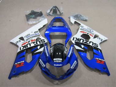 Abs Carenagem Suzuki GSXR 600 K1 K2 K3 01-03 - Azul Branco Motul