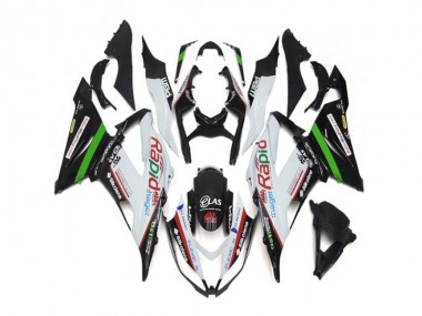 Abs Kit Carenagem & Plásticos Kawasaki ZX6R 13-18 - Branco Preto