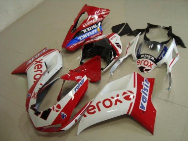 Abs Kit Completos Carenagem Ducati 848 1098 1198 07-14 - Branco Vermelho Xerox