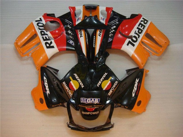 Abs Kit Completos Carenagem Honda CBR 600 F3 95-98 - Preto Laranja Repsol