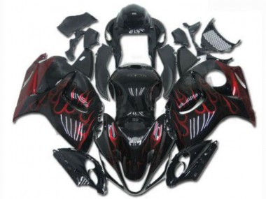 Abs Kits Carenagem Suzuki GSXR 1300 Hayabusa 08-19 - Preto Vermelho