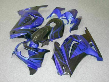 Abs Kits Completos Carenagem Kawasaki EX250 08-12 - Preto Azul