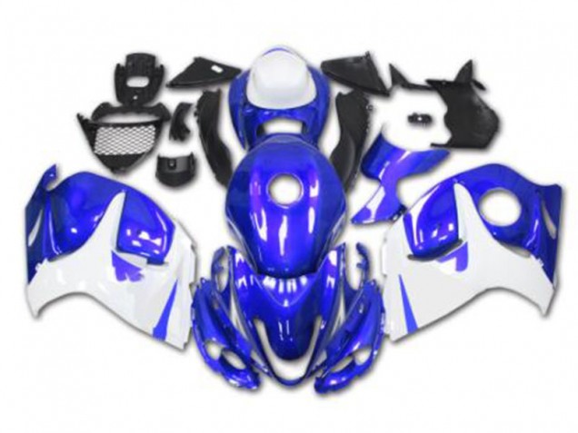 Abs Kits Completos Carenagem Suzuki GSXR 1300 Hayabusa 08-19 - Azul Branco