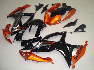 Abs Kits Completos Carenagem Suzuki GSXR 750 K6 06-07 - Preto Laranja