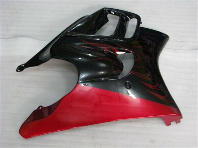 Abs Plástico Honda CBR 600 F3 95-98 - Preto Vermelho Chama