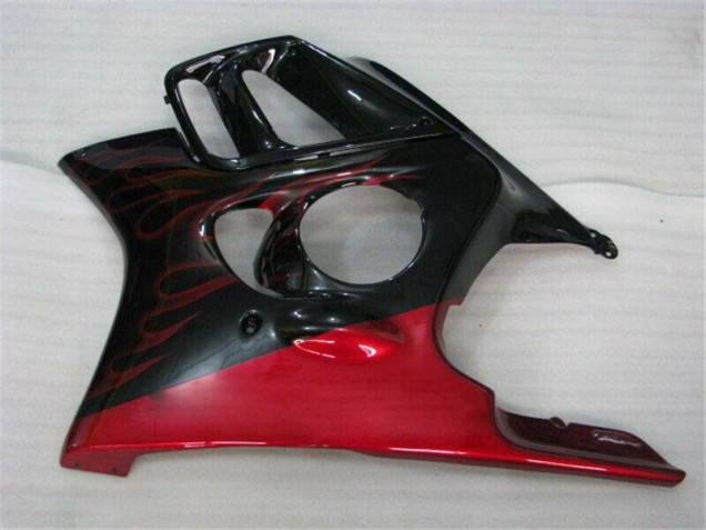 Abs Plástico Honda CBR 600 F3 95-98 - Preto Vermelho Chama