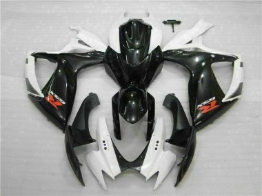 Abs Plásticos Suzuki GSXR 600 / 750 K6 06-07 - Branco Preto