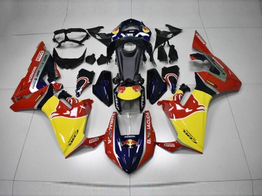 Carenagem Honda CBR 1000RR 17-23 - Azul Amarelo Vermelho Red Bull