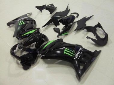 Carenagem Kawasaki ZX 250R 08-12 - Preto Verde Monster Energy