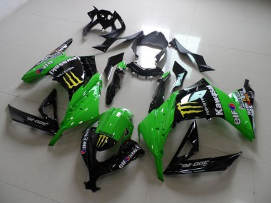 Carenagem Kawasaki ZX 300R 13-16 - Preto Verde Monster