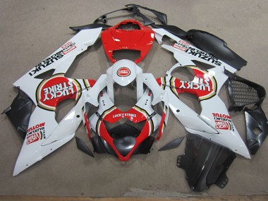 Carenagem & Plástico Suzuki GSXR 1000 K5 05-06 - Branco Lucky Strike Vermelho Motul