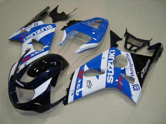 Carenagem Suzuki GSXR 1000 K1 00-02 - Preto Azul Branco