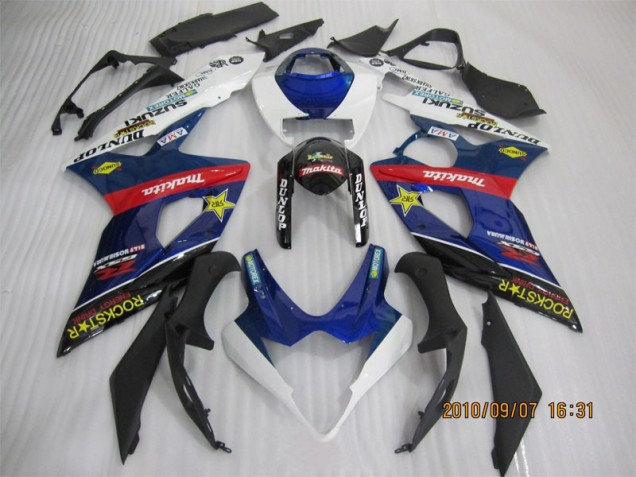 Carenagem Suzuki GSXR 1000 K5 05-06 - Azul Preto Rockstar