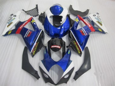 Carenagem Suzuki GSXR 1000 K7 07-08 - Azul Preto Rockstar