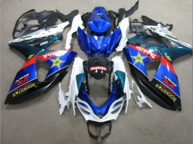 Carenagem Suzuki GSXR 1000 K9 09-16 - Azul Branco Rockstar