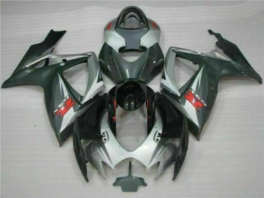 Carenagem Suzuki GSXR 600 / 750 K6 06-07 - Prata Preto