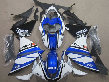 Carenagem Yamaha R1 00-01 - Azul Branco Azul Branco ENEOS