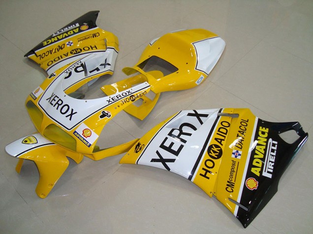 Kit Carenagem Ducati 748 916 996 996S 93-05 - Amarelo Branco Xerox