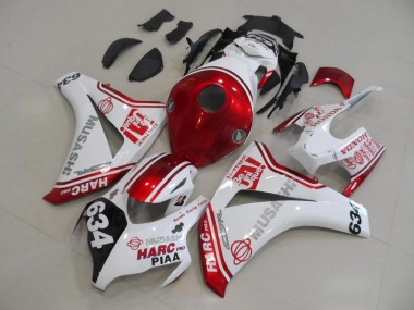 Kits Carenagem Honda CBR 1000RR 08-11 - Branco Vermelho HARC Pro PIAA 634