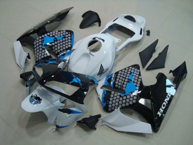 Kits Carenagem Honda CBR 600RR 03-04 - Branco Preto Azul