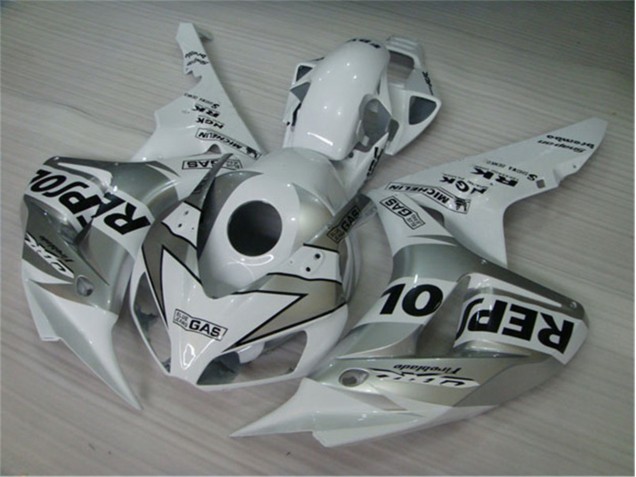 Plástico Honda CBR 1000RR 04-05 - Branco Prata Preto Repsol