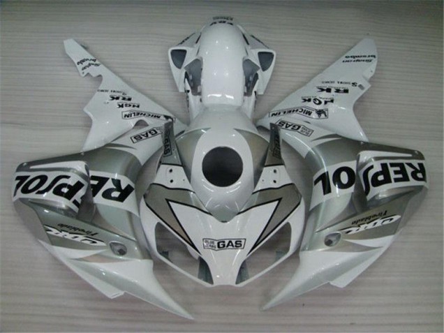 Plástico Honda CBR 1000RR 04-05 - Branco Prata Preto Repsol