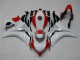 Plástico Honda CBR 1000RR 08-11 - Branco Vermelho