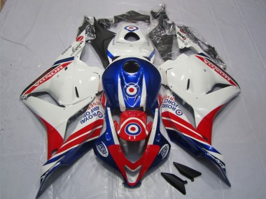 Plástico Honda CBR 600RR 09-12 - Branco Azul Vermelho